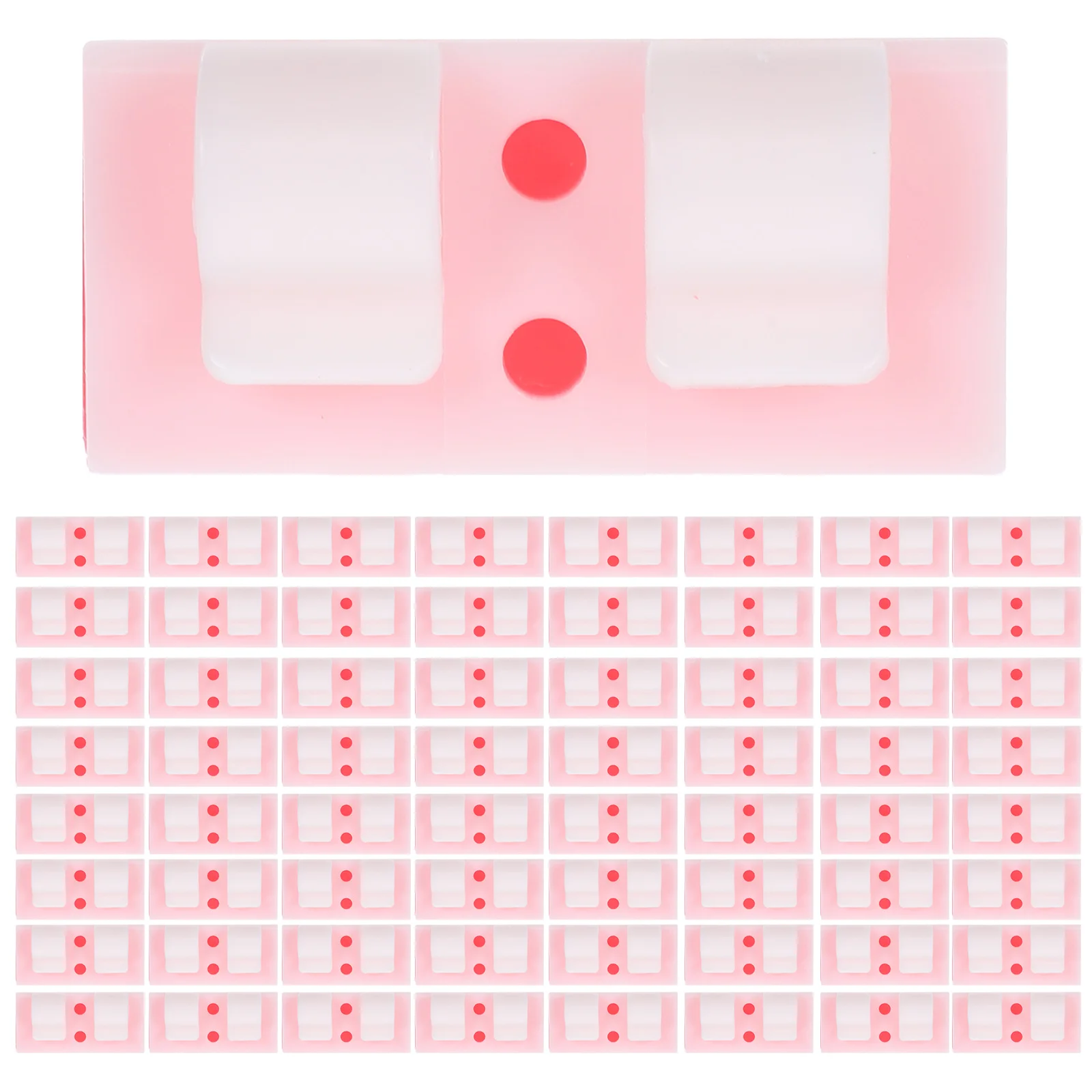 

50Pcs Cord Keeper Self-Adhesive Cable Organizer Clips Double-Row Cord Management for Car Office Desktop Home Cable Storage