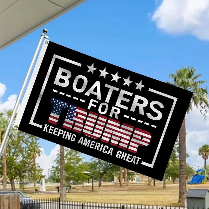 Outdoor President Trumpp Boaters Flag 2024 Trumpp Flag Keep America Great Donald Flag Decoration Tool With Metal Buttonholes