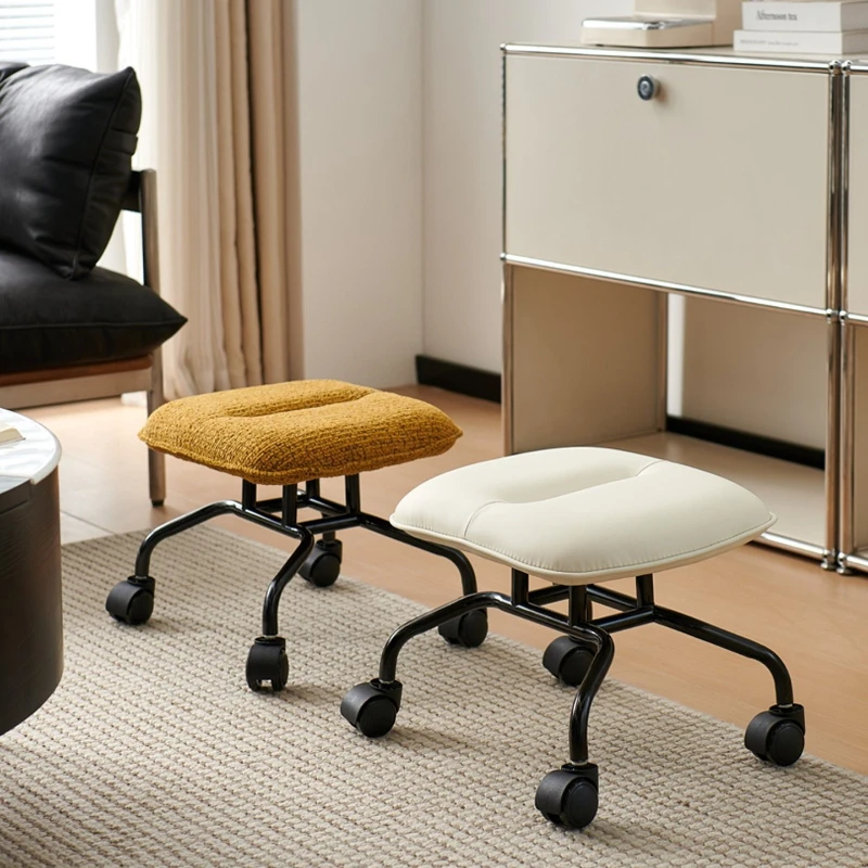 Nordic Style Living Room Low Stool Mobile Home Footrest Bench Indoor Shoe Changing Seat Kids Toddler Learning Walking Chair