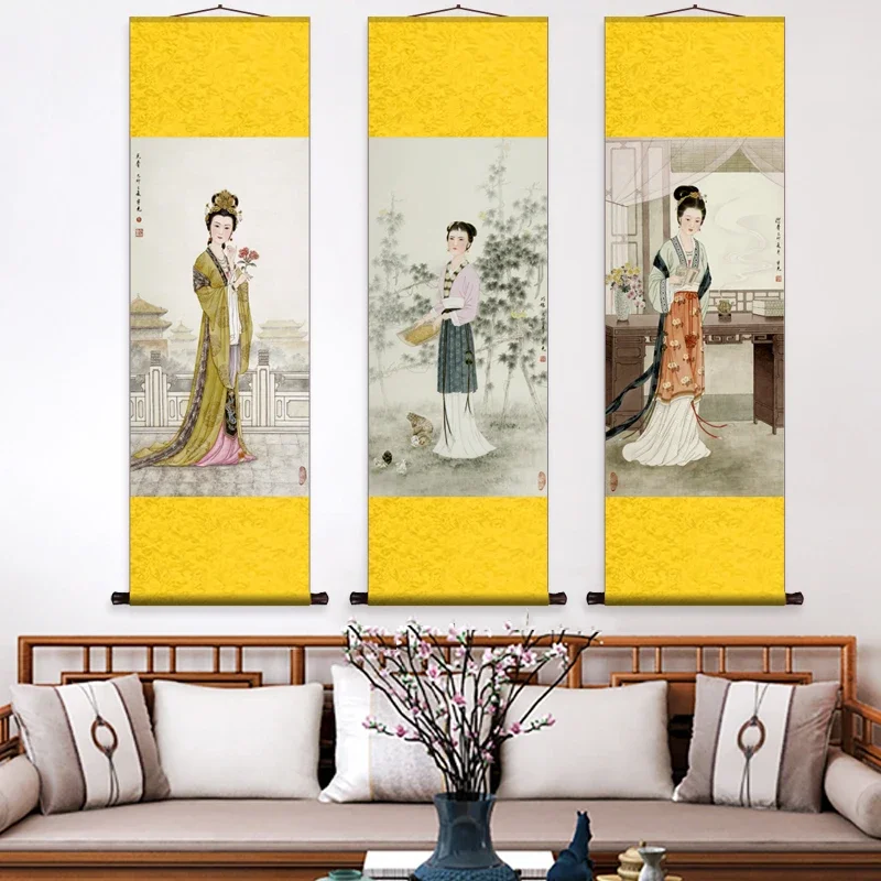 

Silk Gifts Feng Shui Famous Calligraphy Painting Feng Shui Painting Decorative Painting Red Mansions Home Decor