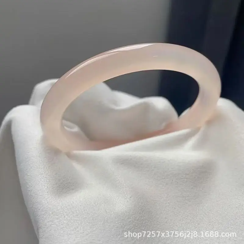 Ice lotus pink Afghan jade bracelet, translucent pink women's jade bracelet, Afghan jade bracelet, live streaming supply