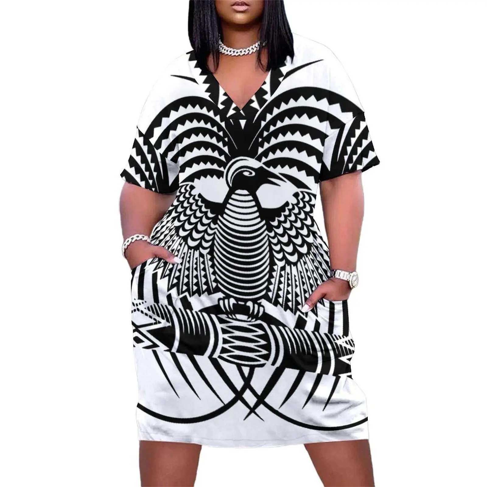 

Papua New Guinea PNG Emblem Loose Pocket Dress women formal occasion dresses dress party night Evening gown Summer skirt