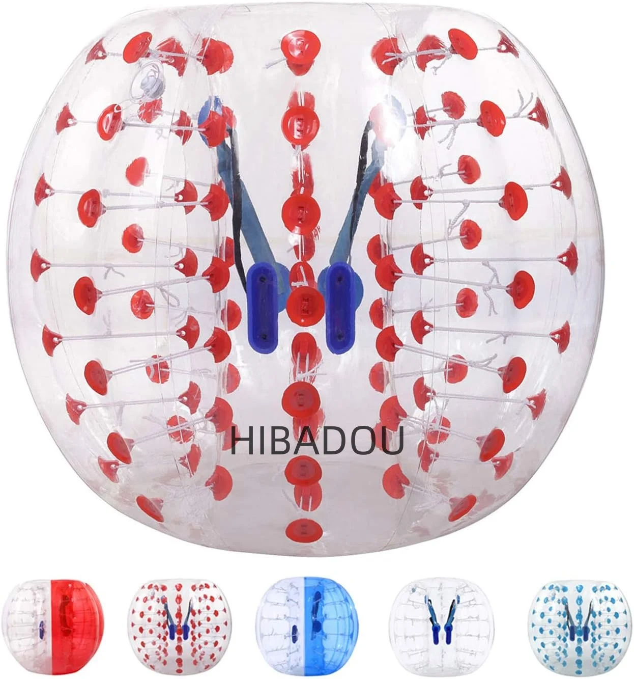 HIBADOU Inflatable Bubble ลูกฟุตบอล 1.2 m/4ft TPU Ball ฟองฟุตบอล Inflatable Zorb Ball ลูกกันชนมนุษย์หนูแฮมสเตอร์บอล