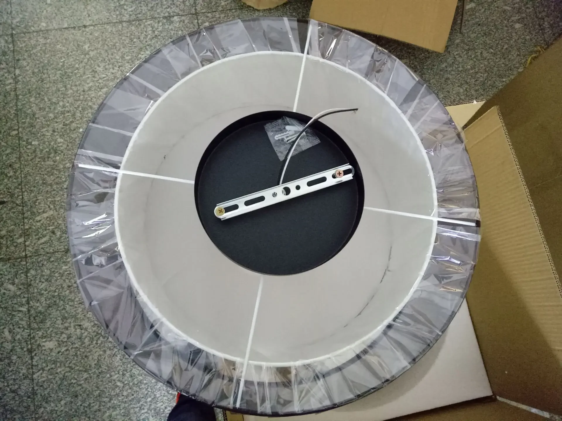 الصينية الأمريكية البلد القماش مصباح السقف المستديرة غرفة الطعام غرفة المعيشة غرفة نوم دراسة Led مصباح السقف المستديرة #4