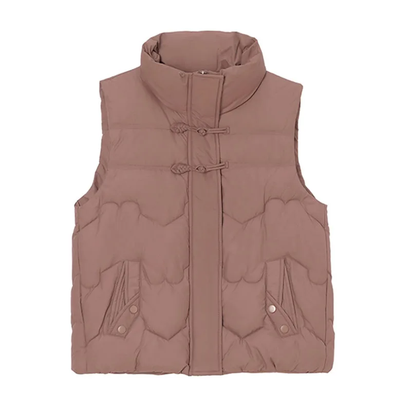 2025ใหม่ฤดูใบไม้ร่วง/ฤดูหนาวผู้หญิงผ้าฝ้ายเสื้อกั๊กเสื้อแขนกุดอบอุ่นลงผ้าฝ้ายเบาะCoats ParkerหญิงWaistcoat chaleco Mujer