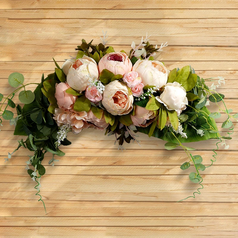 Artificial Peony Lintel Flower Wedding Simulation Sign Welcome Flower Arch Decoration Home Table Fake Flower Wedding Supplies