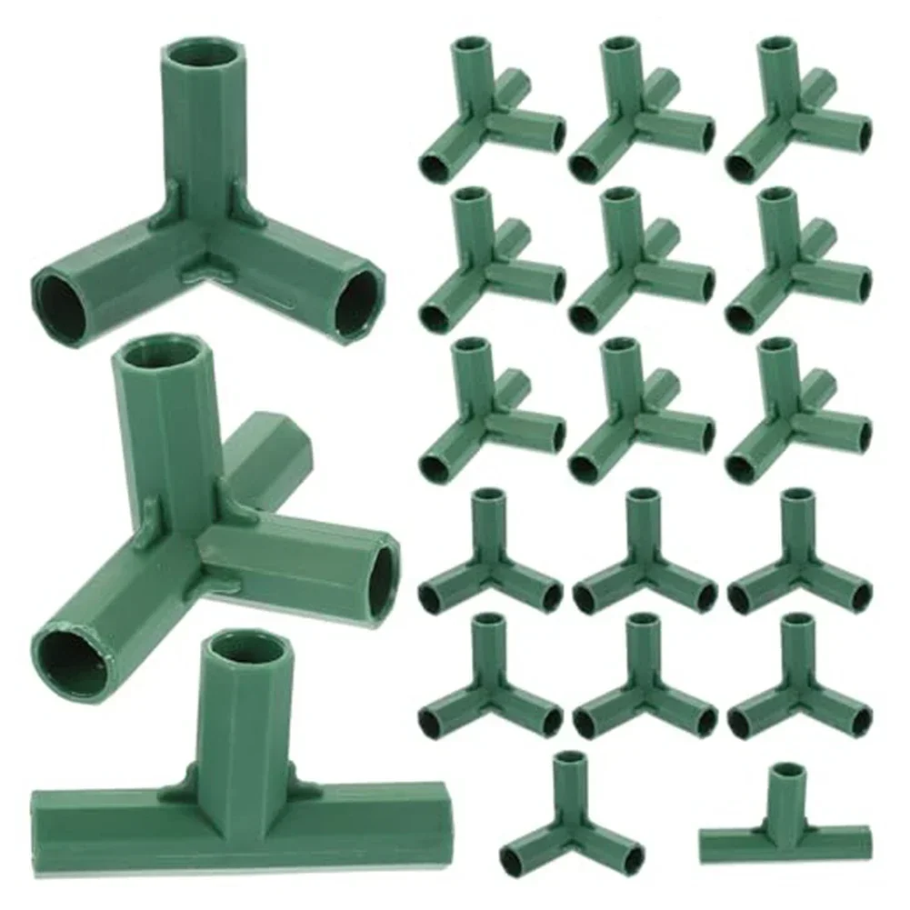 Connector Kit for Garden Frames Includes 20 Plastic Connectors Compatible with 16mm Round Tubes for Enhanced Stability