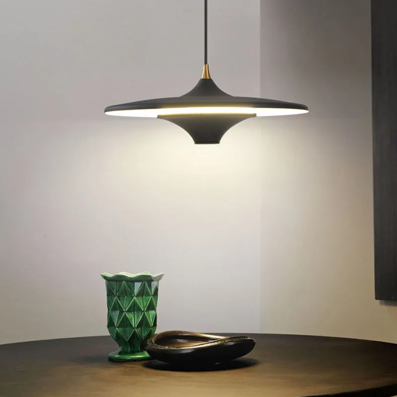 

Italian minimalist restaurant chandelier Nordic modern minimalist designer creative dining table bedroom bedside flying saucer s