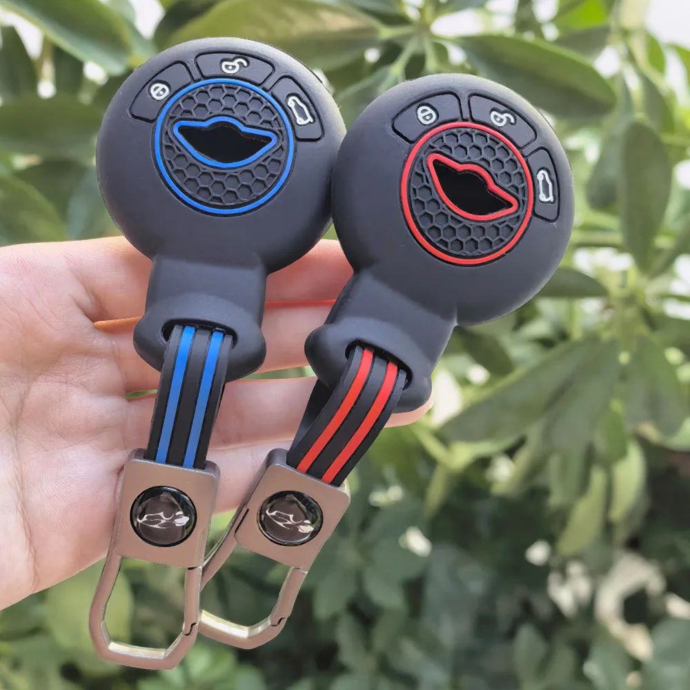 3 Buttons Silicone Car Key Case Cover For Bmw Mini Cooper S Roadster R55 R56 R57 R58 R59 Remote Protective Skin Set Accessories