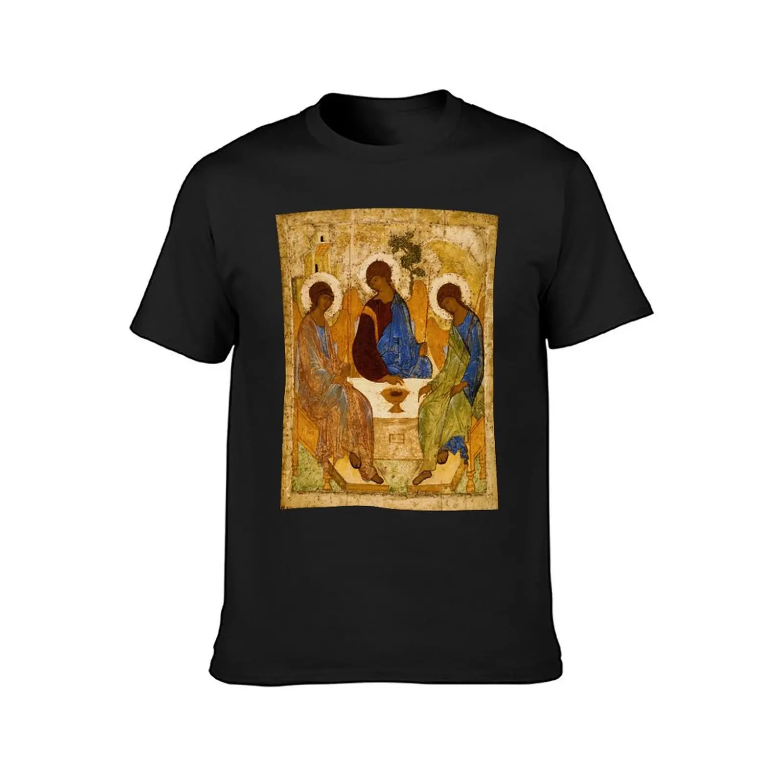 Holy Trinity Painting Rublev Trinity Print Icon Christian Religious Wall art T-Shirt vintage clothes mens t shirts