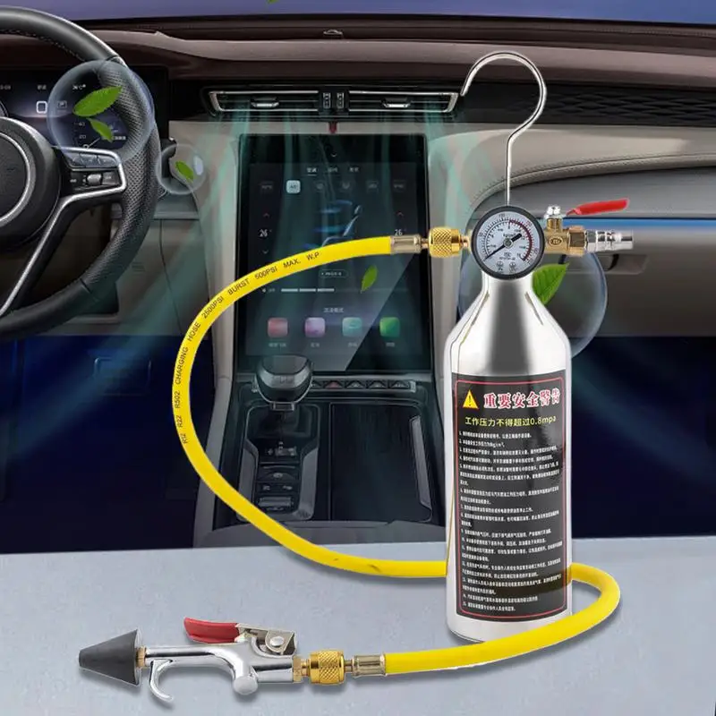Air Conditioner Flushing Kit Car Air Conditioner System Flushing Set High Performance Automotive AC Flush Set With Gauge & Hose