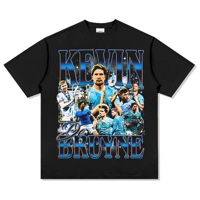 Уличная футбольная футболка Kevin De Bruyne для любителей унисекс, хлопковая модная одежда с короткими рукавами