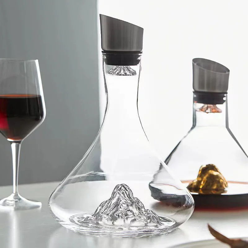 

Креативный прозрачный графин для вина с дизайном айсберга, хрустальное стекло без свинца, аксессуары для вина, графины для посуды, 1,5 л