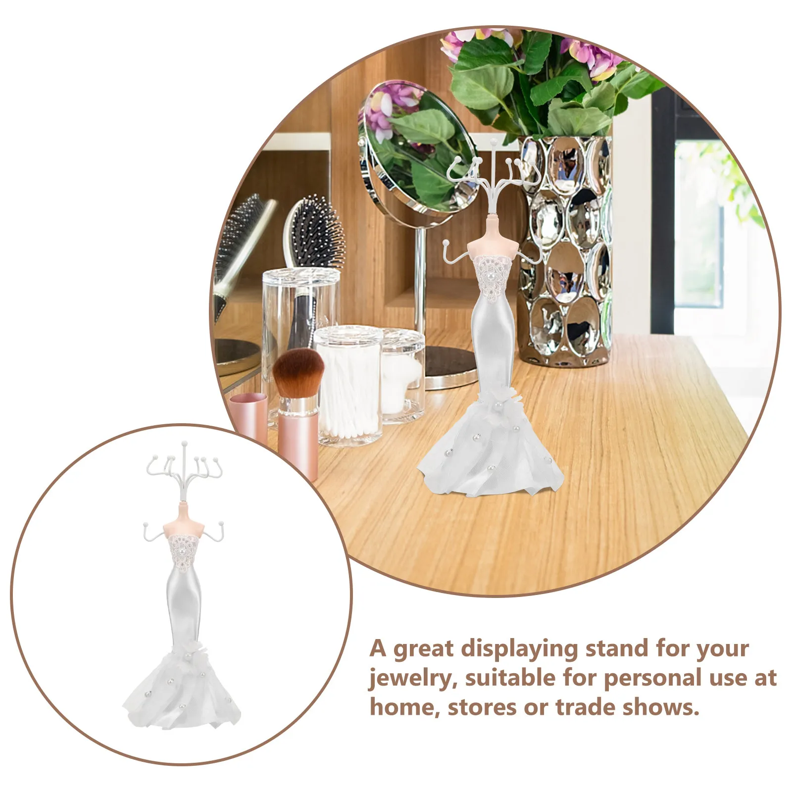 

Multi-Functional Jewelry Stand Display Rack for Necklaces Bracelets Earrings Desktop Organization Decorative Jewelry Holder