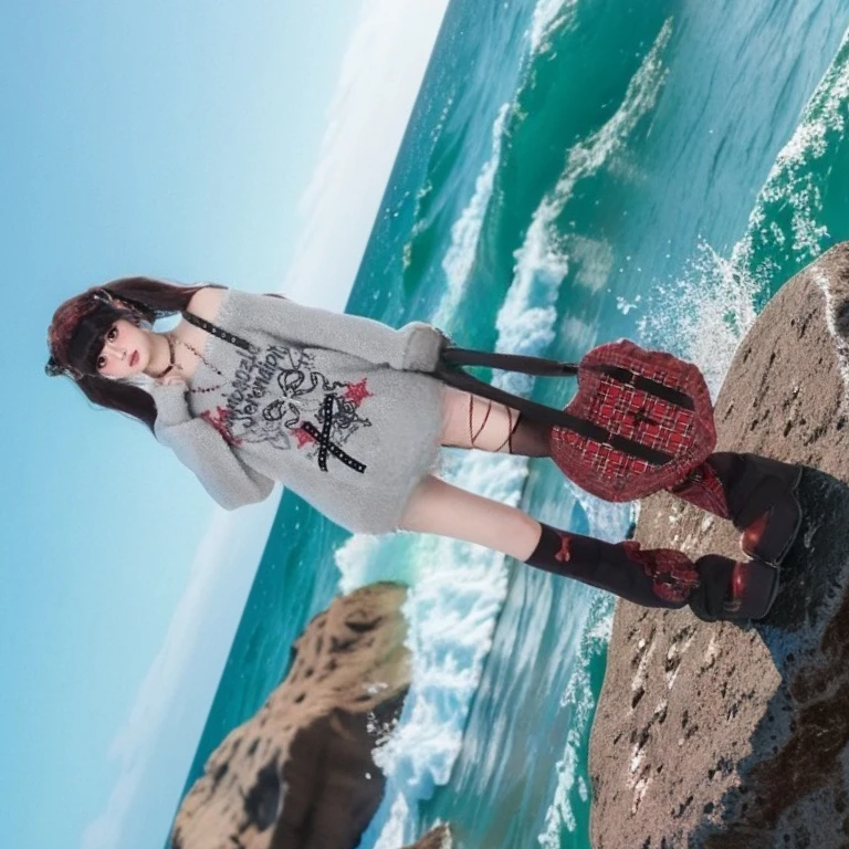 

Sweet Cool Bow Off-Shoulder Faux Mink Soft Loose Sweater Autumn Winter New Long Sleeve Printed Versatile Pullover for Women