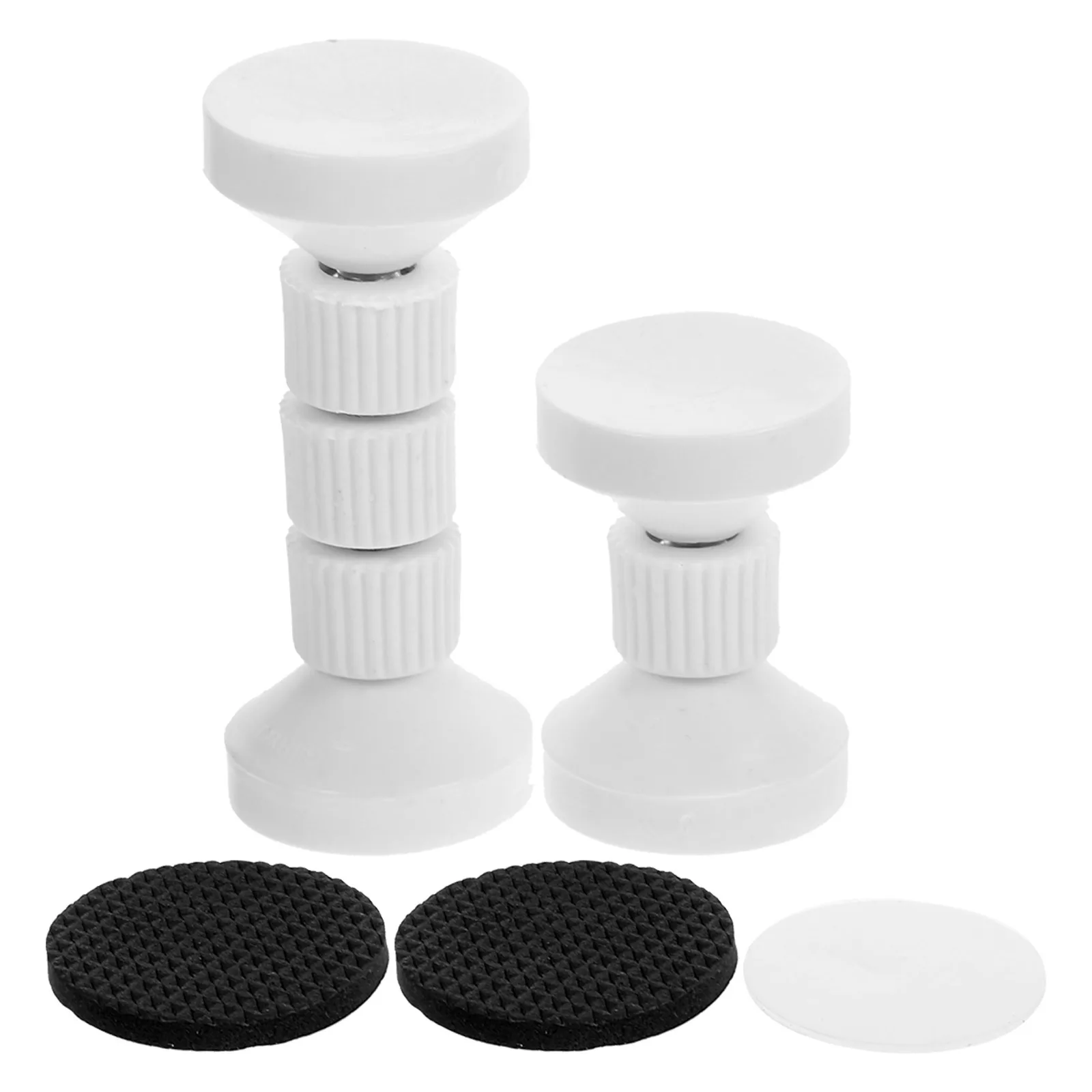 قطعتان من جهاز تثبيت السرير باللون الأبيض مع سدادة اللوح الأمامي ووسادة EVA وإطار سرير قابل للتعديل وأداة مضادة للاهتزاز #2