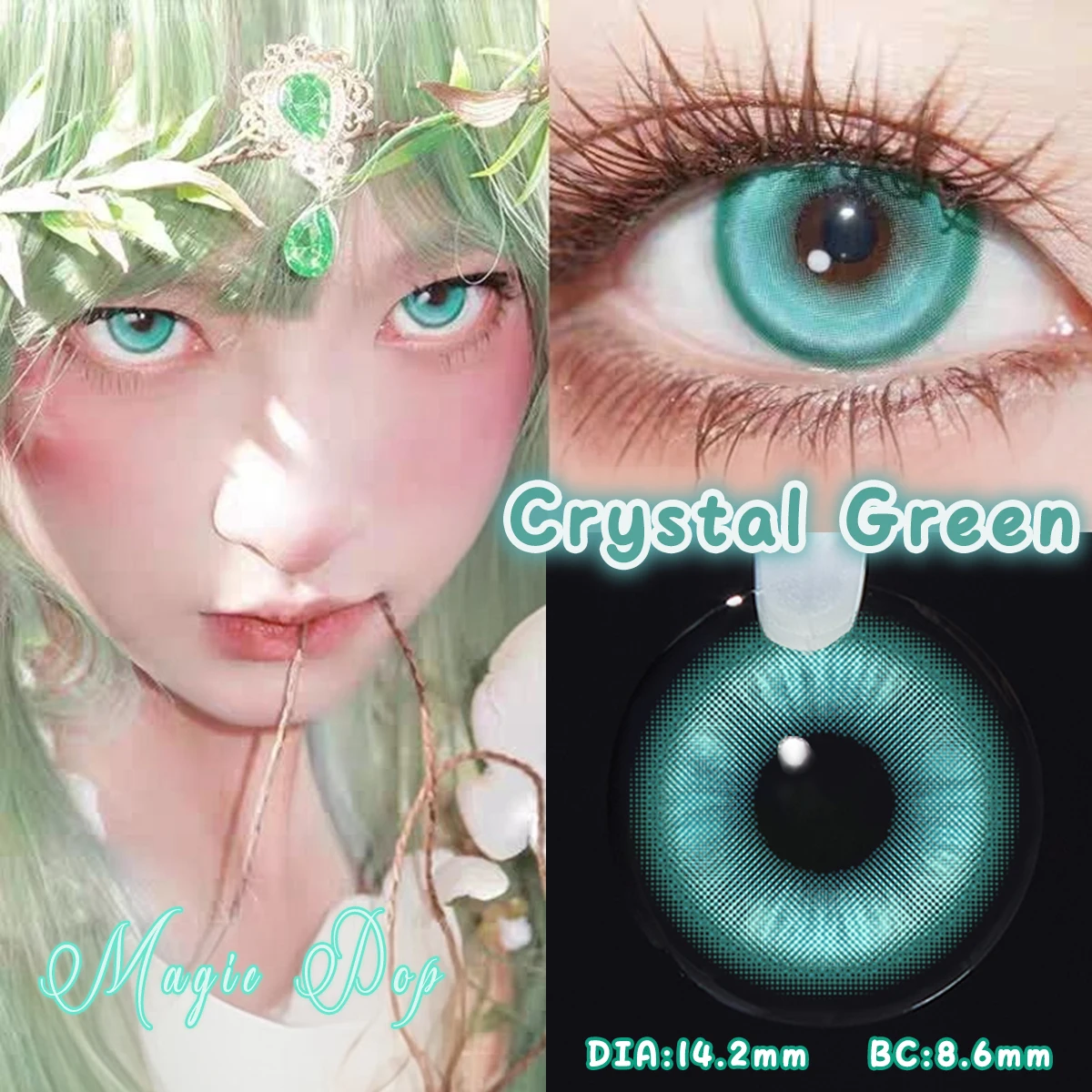 VISUASHOW Anime Cosplay Colored Contact Lenses Magic Pop Blue Cos Lenses Half Yearly Use Red Contacts Lens for Eye Beauty Makeup