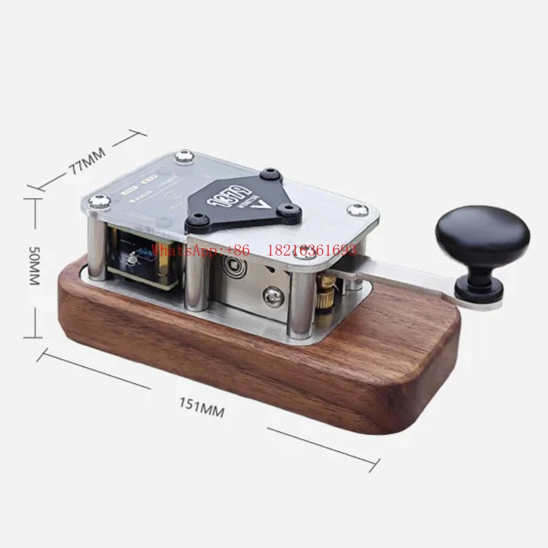 Limited Edition Retro Wind Code Telegram Key Black Walnut Stainless Steel CW Paddle Key