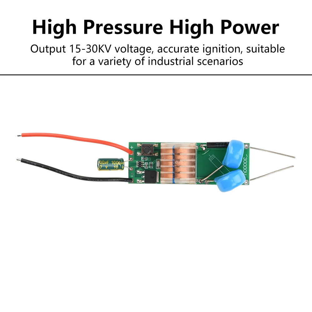 DC 3,3 V-5 V zu DC 15–30 kV Lichtbogenzünder-Hochspannungsmodul, kein Last, Hochspannungs-Booster-Modul, einstellbare Spannungsspule – Detail 10