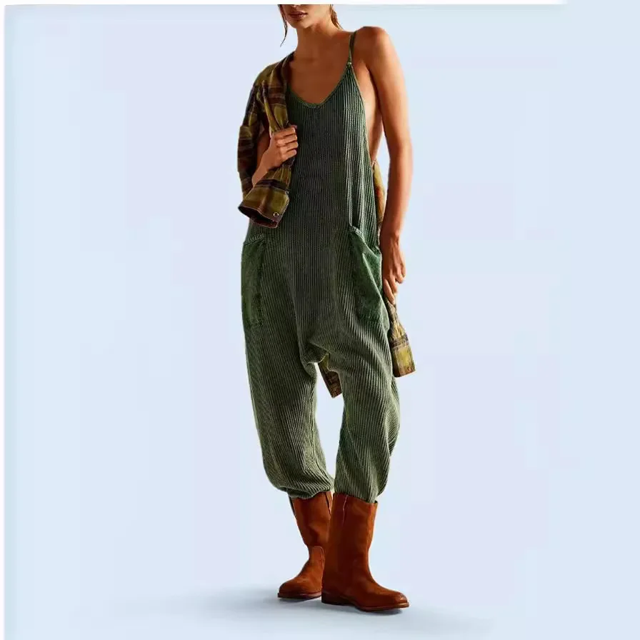 Women Jumpsuit Summer High Waist Suspenders Overalls Sexy Backless Sleeveless Jumpsuits Loose Wide Leg Pants Jumpsuits for Women