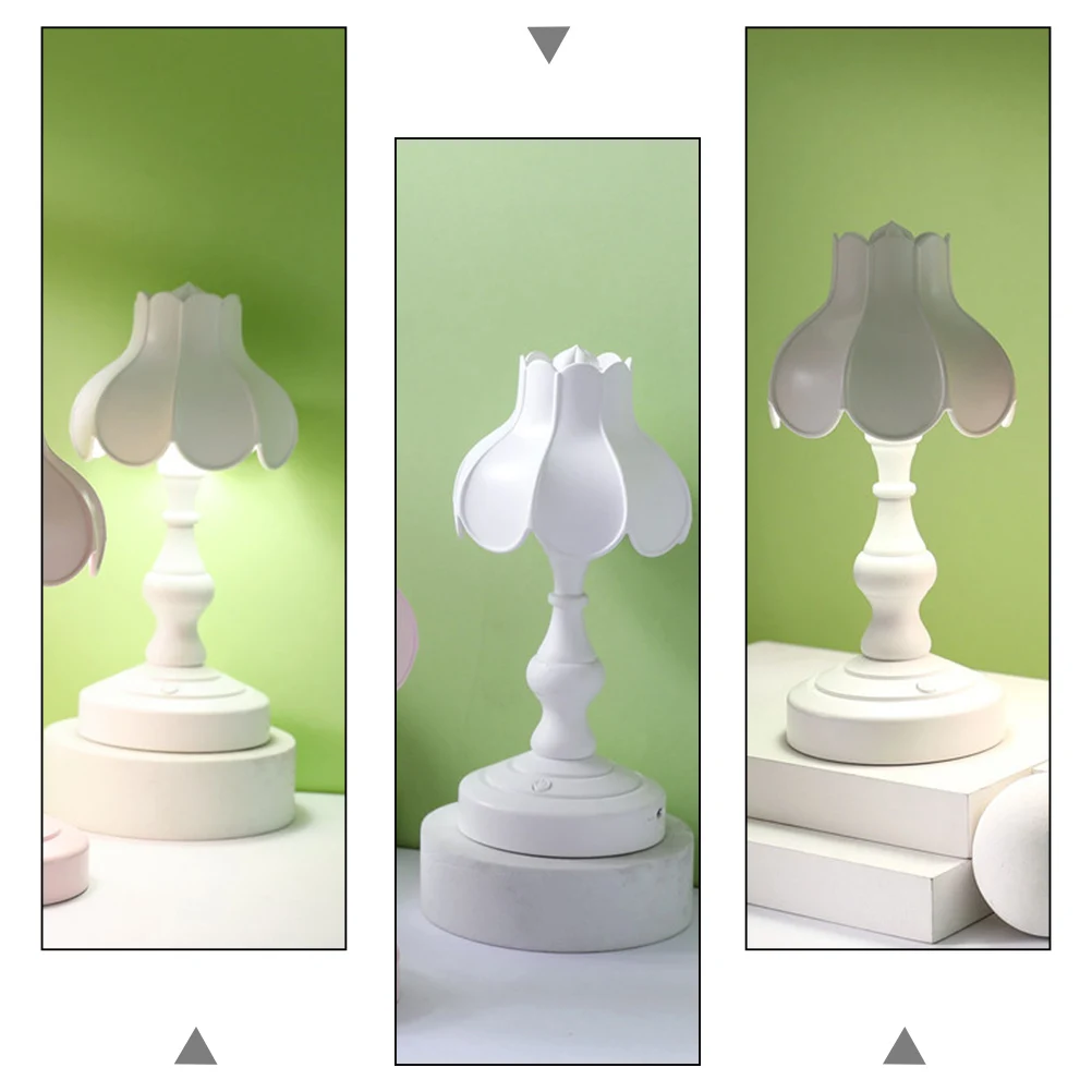 

Lotus Table Night Light Desk Lamp Bedroom Bedside Light Dorm Lamp Clear Texture Warm LED Study Hotel Club Decorative