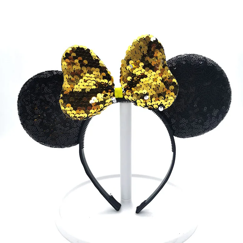 Anime Mouse Ear headband amusement park headband fish-scale sequin mesh party hat girl birthday gift image 3