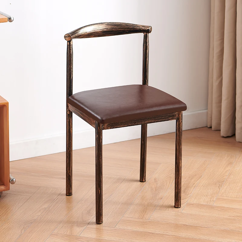 

Modern Rustic Dining Chair Retro Metal Legs Comfortable Kitchen Dining Chair Modern Sturdy Sillas De Comedor Home Furniture
