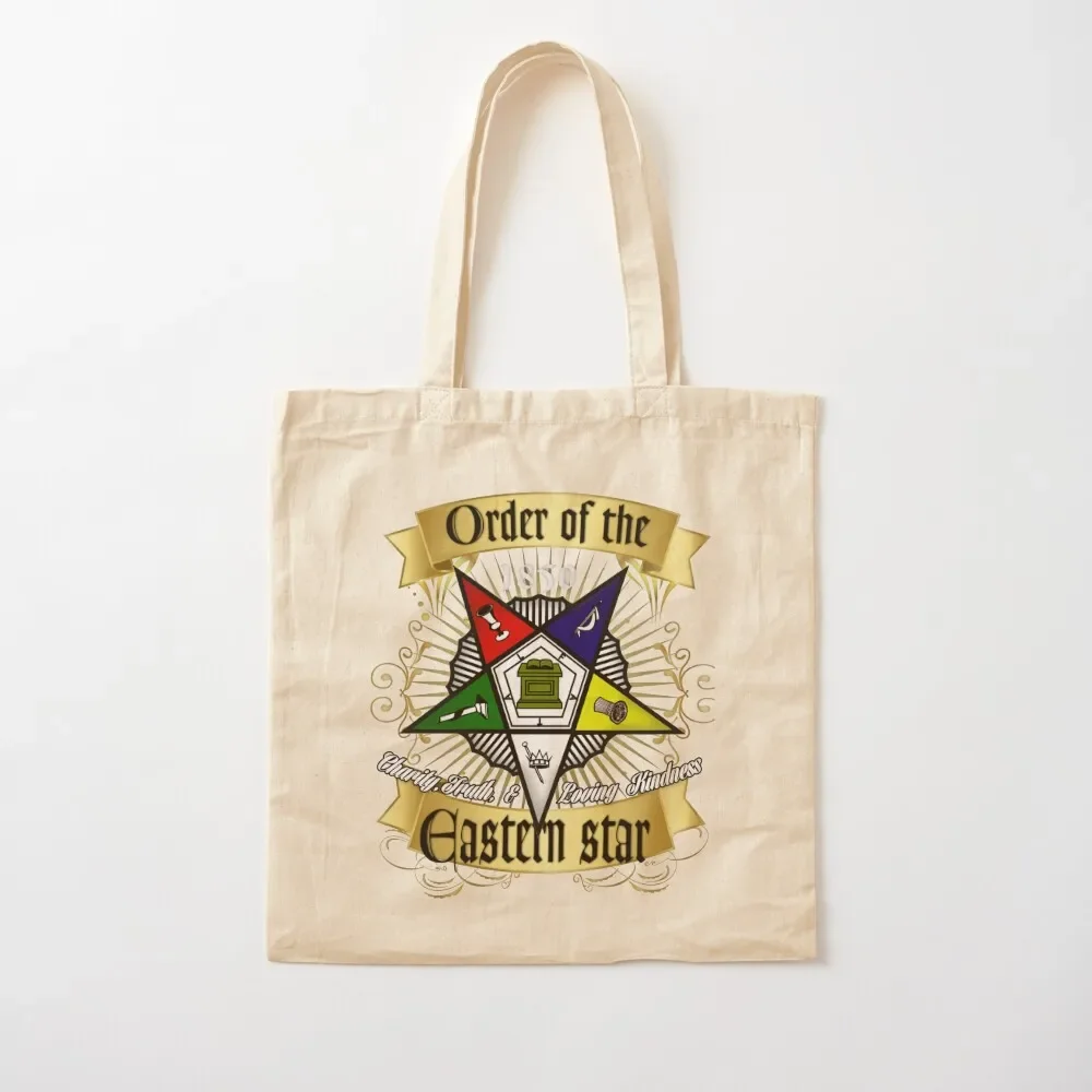 

OES Style Order Of The Eastern Star Logo Sistar Freemason Tote Bag tote bag men's Canvas bag