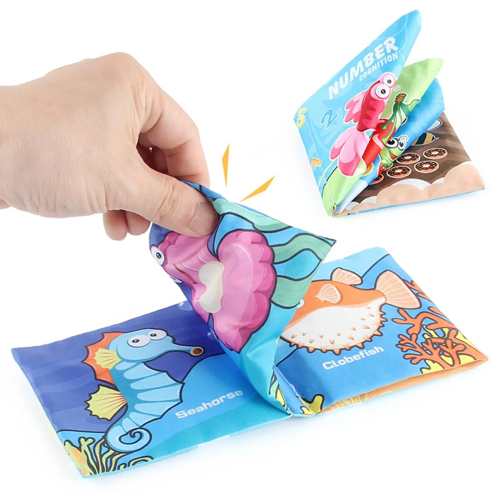 6Pcs 부드러운 아기 헝겊 책 빨 수있는 장난감 유아 아기 어린이를위한 교육