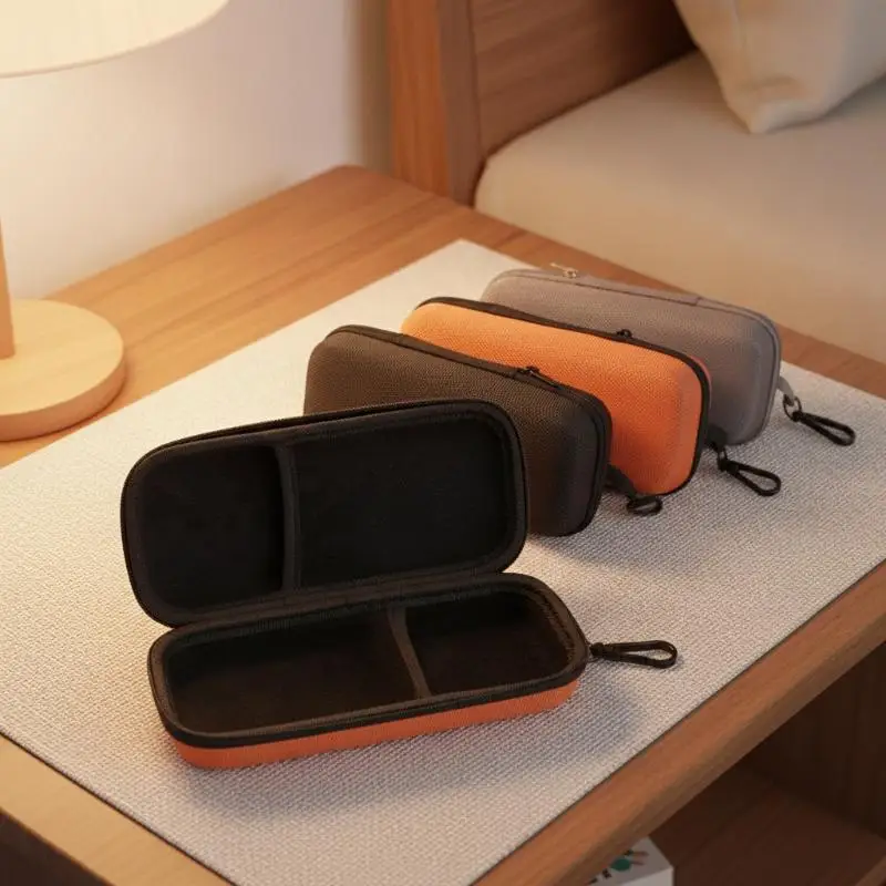 Protective Double Compartment Shockproof Hard Shell Glasses Case Eyewear Storage Box for Reading Glasses Sunglasses Home Travel