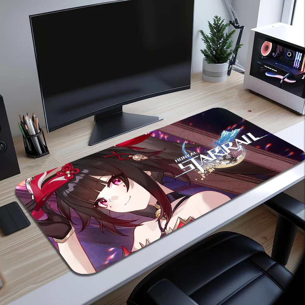 Game Honkai Star Rail Sparkle S Mouse Pad Large Desk Mat Keyboard Ergonomic Office Rubber Game PC Non-slip Anti-fray Home Custom