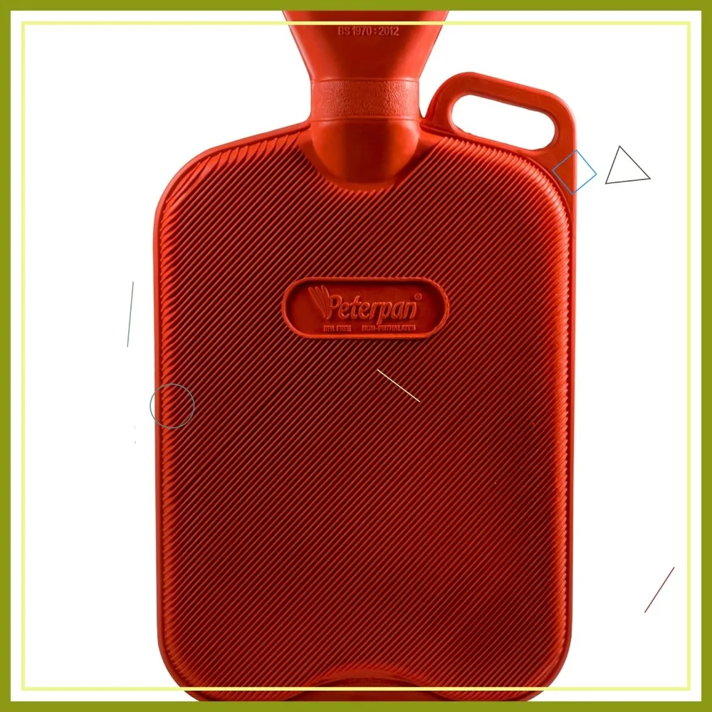 

Extra Large Hot Water Bottle with Cover, Thick Rubber for Pain Relief & Insulation, BPA Free, Holds 90 Fl Oz, Red