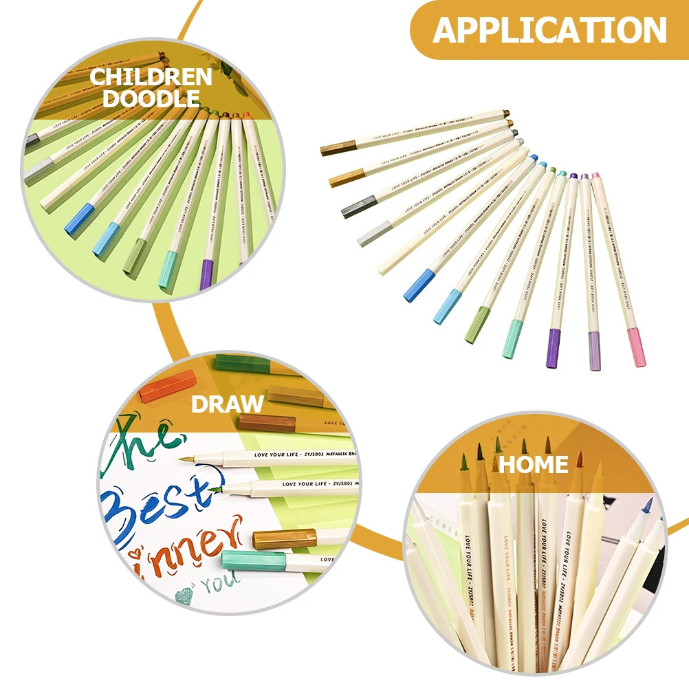 

12 Pcs Colorful Paint Markers Art Supplies Durable Material Various Surfaces Perfect Gifts Students Kids Painting Pens