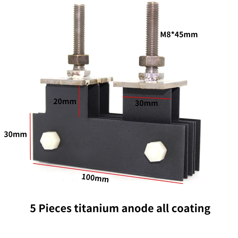 Titanium Electrode Plates Set, Electrode Plates, Ruthenium-Iridium Coated