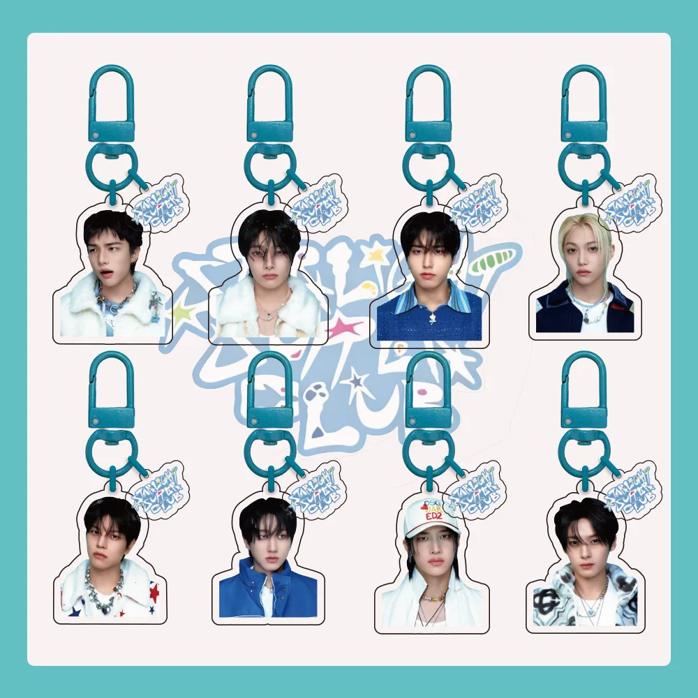 

Straykids Acrylic Keychain Pendant 2026 Desk Calendar Photo Same Style Kpop Star Peripheral Fan Support Gift Bag Charm Art Decor