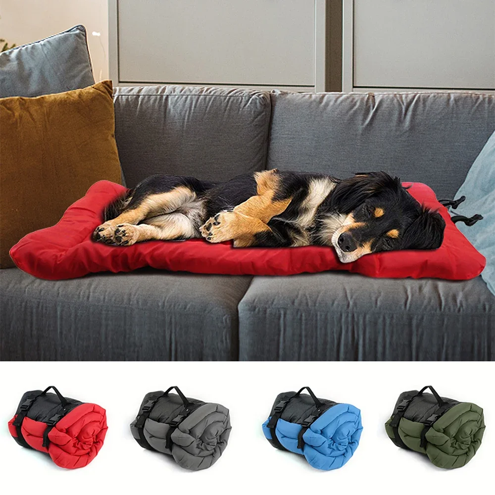 

Portable Big Dog Mat Bed Foldable Puppy Kennel Sofa Bench Cushion Waterproof Outdoor Pet Couch Mat Beds For Small Large Dogs