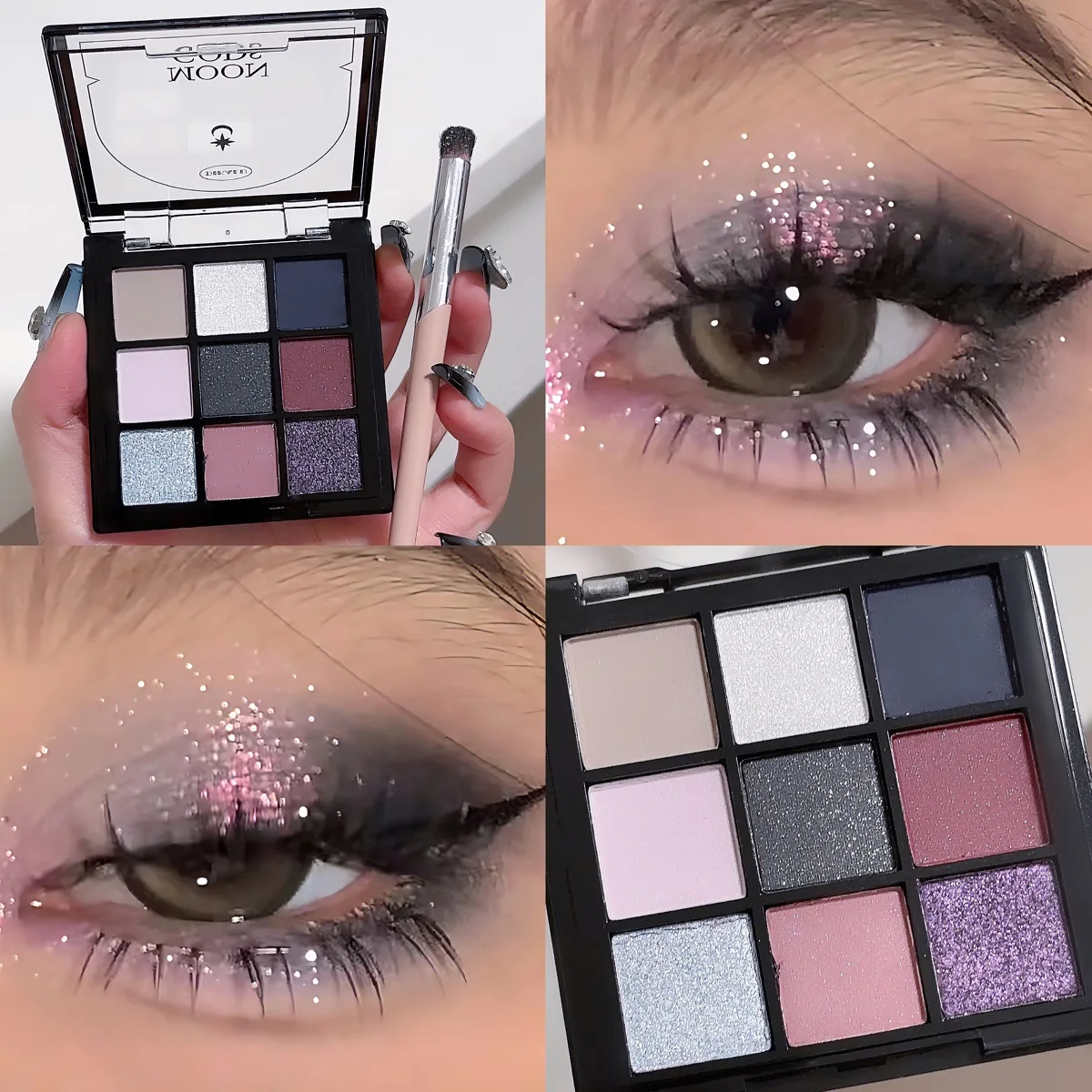 DIKALU-Ombre à barrage lune Utopia, 256 perles fines, flash, ton froid, bleu, violet, neuf grilles de palais pour éclaircir le sommeil Si, nouveau