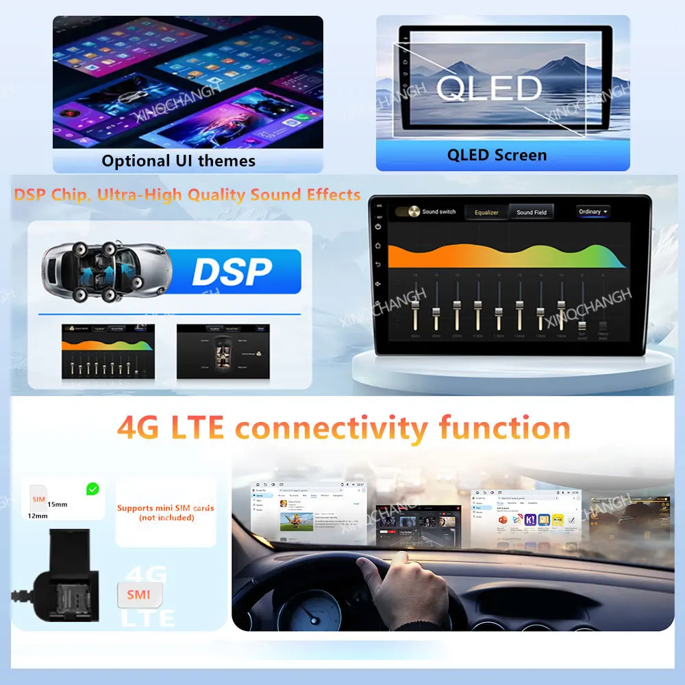 راديو سيارة أندرويد 15 لسيارة جيب رينيجيد 2016 - 2020 QLED Carplay Auto Qualcomm 2DIN مشغل فيديو ستيريو الوسائط المتعددة 4G WIFI BT GPS