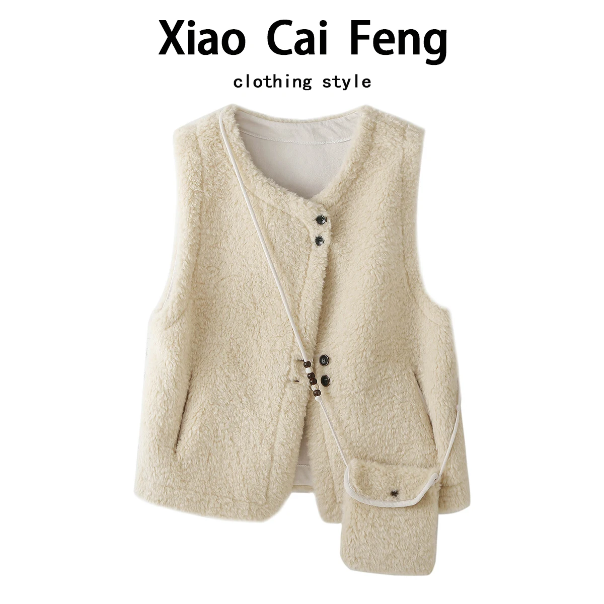 

Korean Sle Women's eepskin Vest Jaet Autumn Winter Loose Lazy Sle Inteated Leather Fur Warmth Bal Tank Top