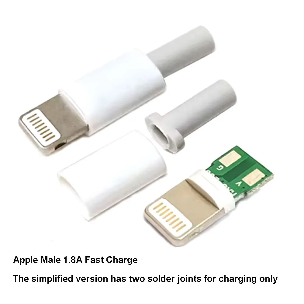 1Set Lightning Dock USB Male Plug With Chip Board Male Connector Welding Data OTG Line Interface DIY Data Cable For IPhone