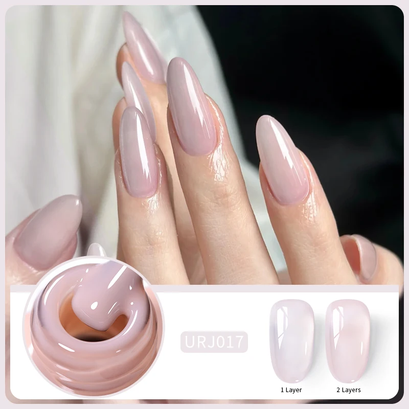 UR SUGAR 15ml Jelly Milky White Translucent Color Gel Polish Semi Permanent UV Gel Nail Art Soak Off Gel Varnish Latest Fashion