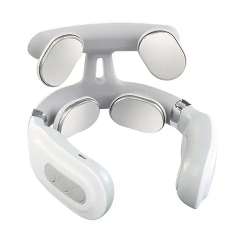 Four heads Adjustable USB Charging Neck Massager Heating Function Breathing Light For Neck Pain Relief And Relaxation