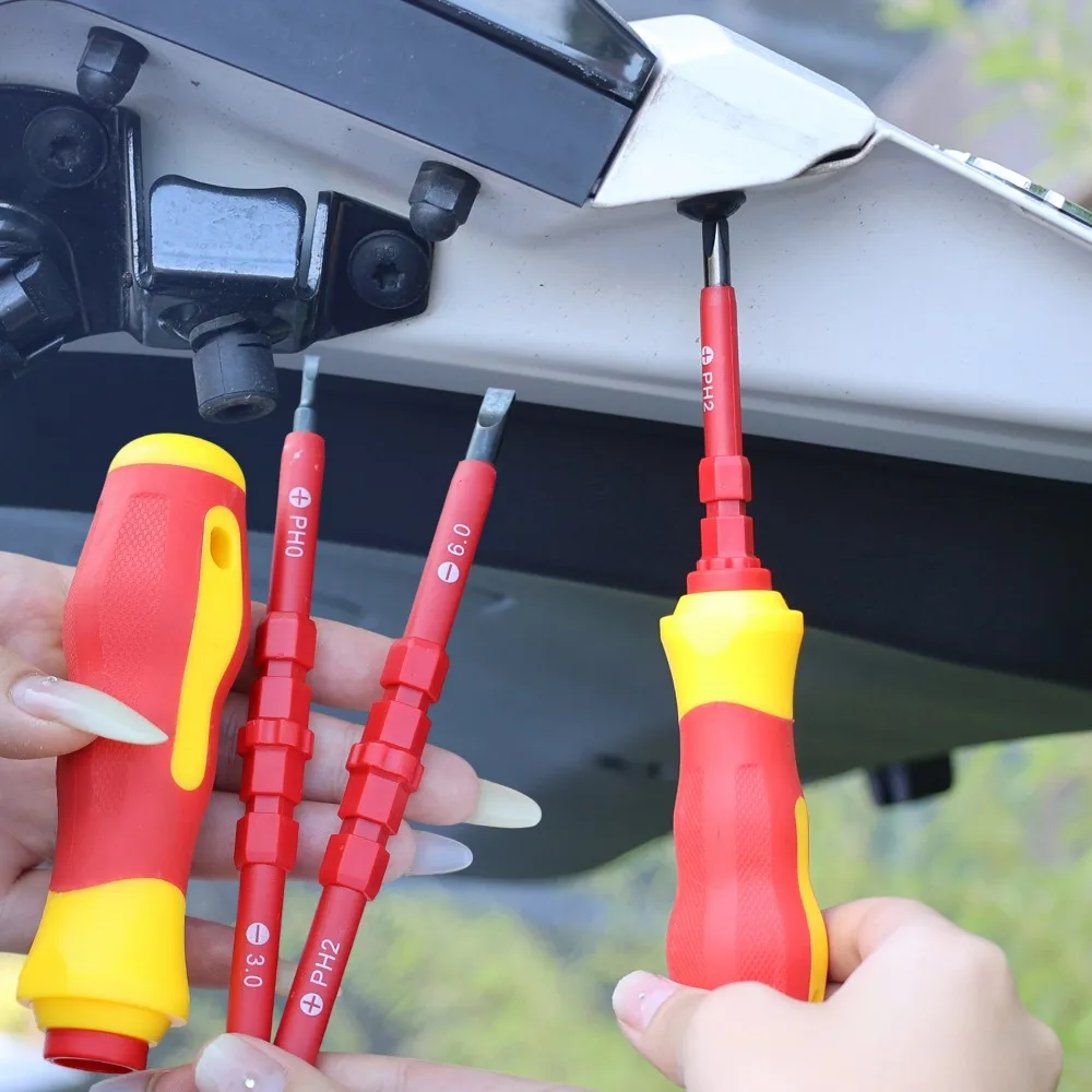 

Профессиональный набор изолированных отверток 3 в 1, магнитное лезвие из стали CR-V, набор инструментов для ремонта электрика, ручные инструменты с шлицем Phillips