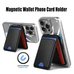 Magnetic Wallet With Phone Card Holder Case For Apple iPhone 15 14 13 12 11 Pro Max Leather Phone Stand For Samsung Xiaomi Redmi