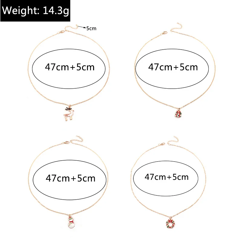 Mode Weihnachten Halsketten Emaille Santa Claus Baum Glocken Anhänger Halskette für Frauen Mädchen Weihnachten Party Urlaub Schmuck Geschenke – Detail 36