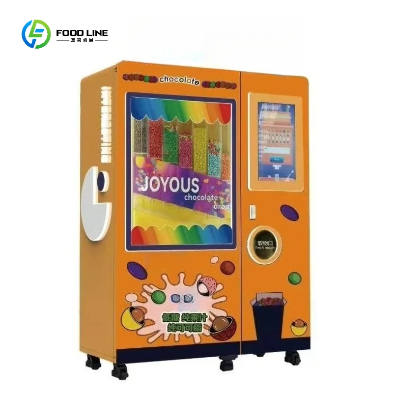 Multiple Flavors High Efficiency Chocolate Sugar Beans Vending Machine Dispenser Compressor Cooling Customized FL Wholesale