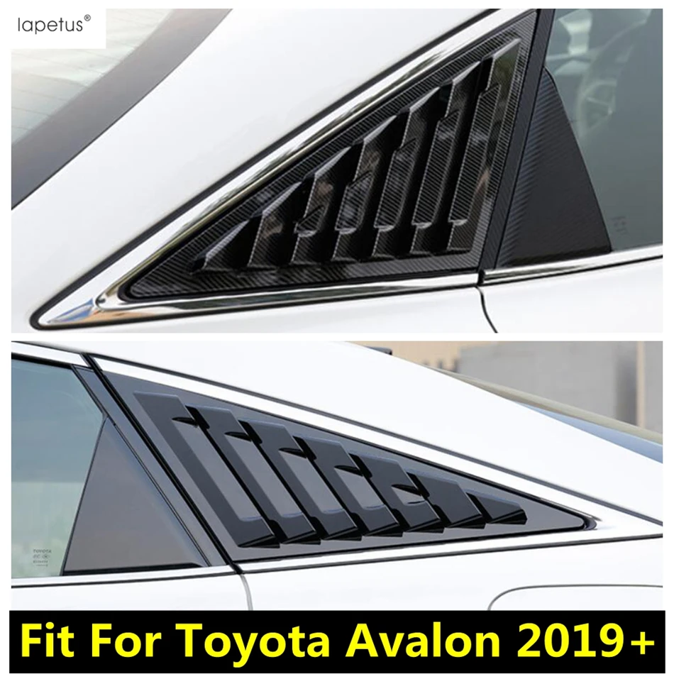 Rear Window Shutter Triangle Deflector Decoration Cover Trim For Toyota Avalon 2019 -2023 Matte Black / Carbon Fiber Accessories