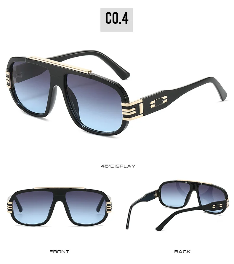 2025 Vintage-Sonnenbrille für Damen, großer Rahmen, Piloten-Punk-Sonnenschutz, Schattierungen, Herren, Strand, Reisen, lässig, Uv400-Sonnenbrille – Detail 10