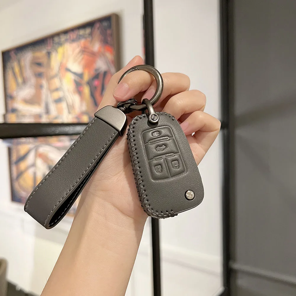 Leather Car Key Case Cover Shell Keychain For Buick Chevrolet Cruze Opel Vauxhall Astra J Corsa Insignia Mokka Encore Accessorie