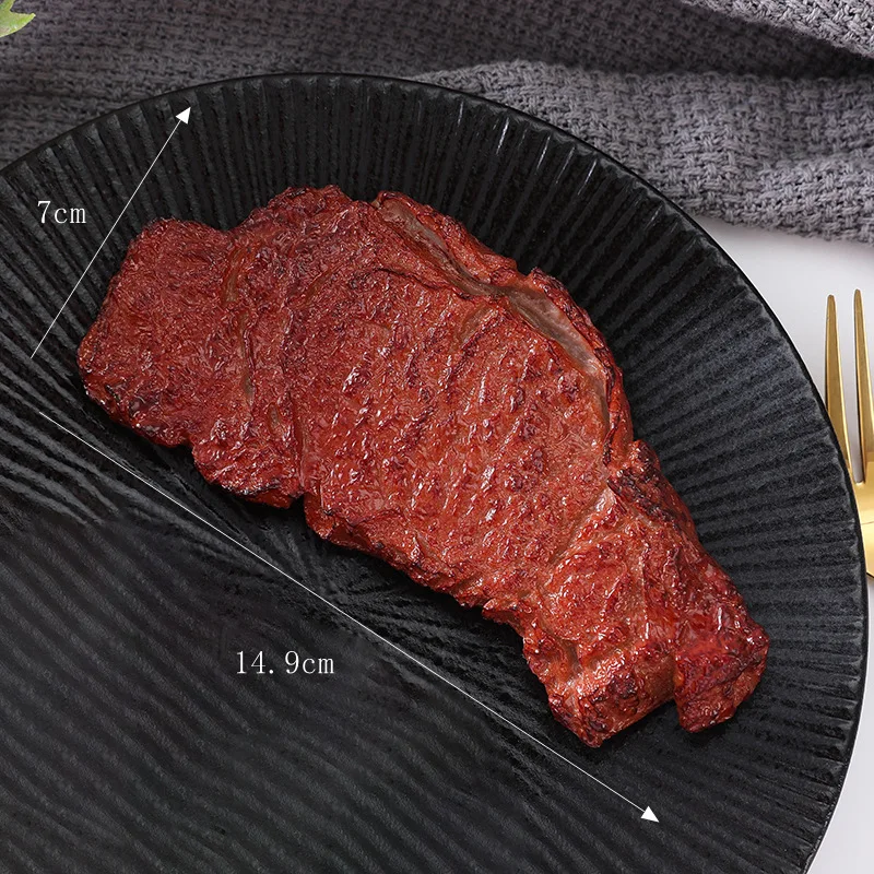 PVC Simulation Fake Steak Food Model Restaurant Decoration Props Good-looking and Realistic Food Halloween Props Fake Food